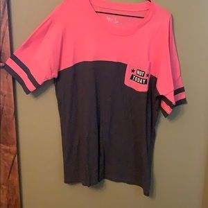 Flirtitude pink and grey t-shirt